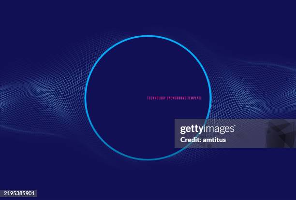 illustrazioni stock, clip art, cartoni animati e icone di tendenza di circolo tecnologico - ai wireframe