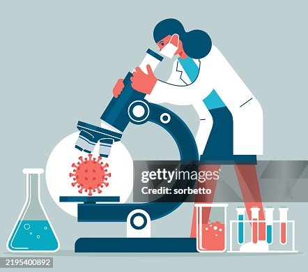 Scientists analyzing - virus Scientists analyzing - virus