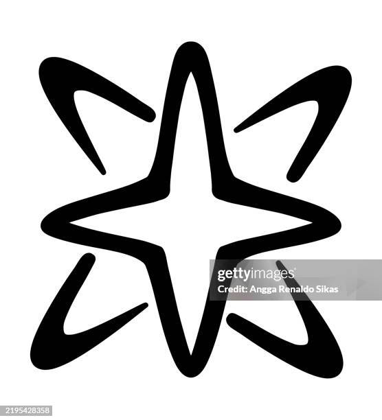 y2k style star design element - 2000s stock illustrations