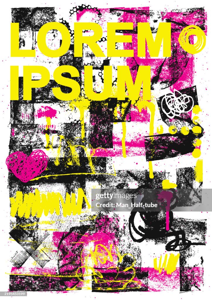 Abstract poster, grunge design elements