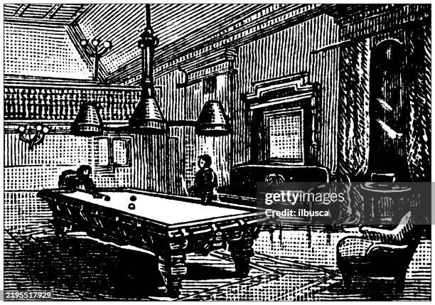 french billiards - pool billiards stock illustrations