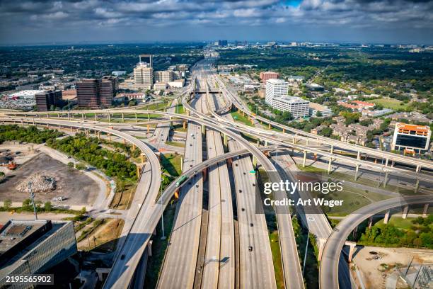 dallas freeway interchange - high five interchange stock pictures, royalty-free photos & images