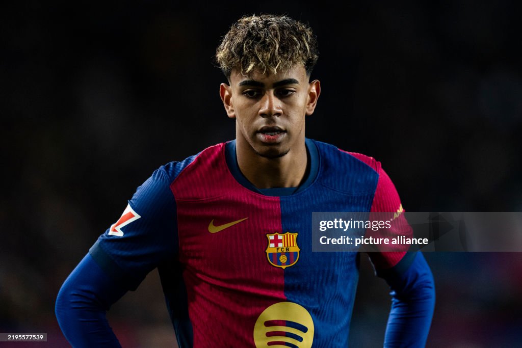 Lamine Yamal Reacts During La Liga Football Match Between FC News lamine-yamal-reacts-during-la-liga-football-match-between-fc-news