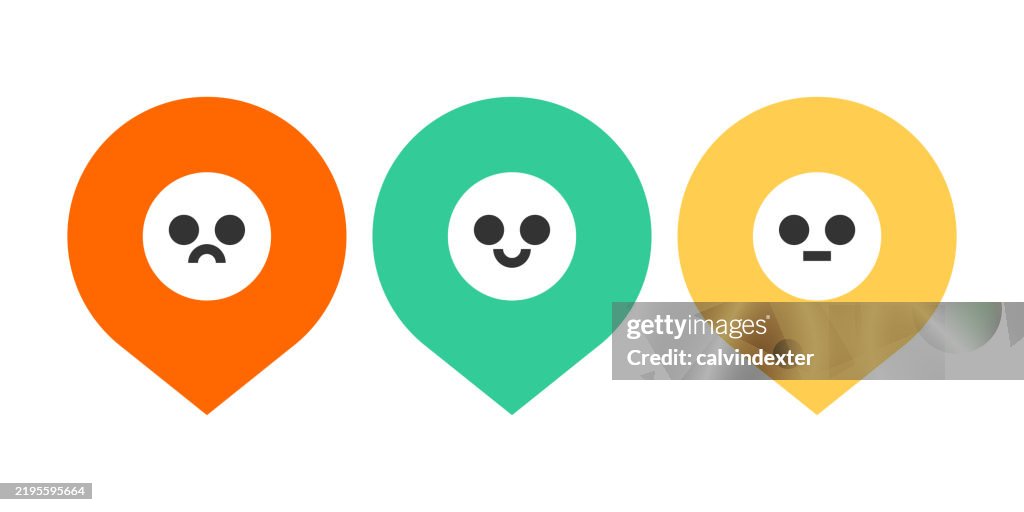 Emojis on location pins