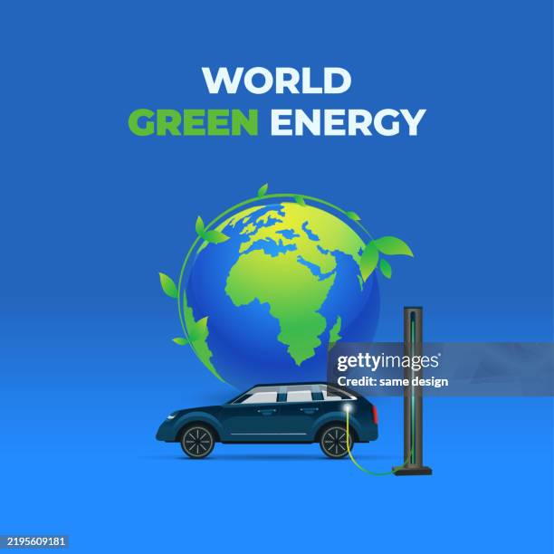 ilustraciones, imágenes clip art, dibujos animados e iconos de stock de carga de coches hacia un futuro más verdeimprimir - movilidad sostenible