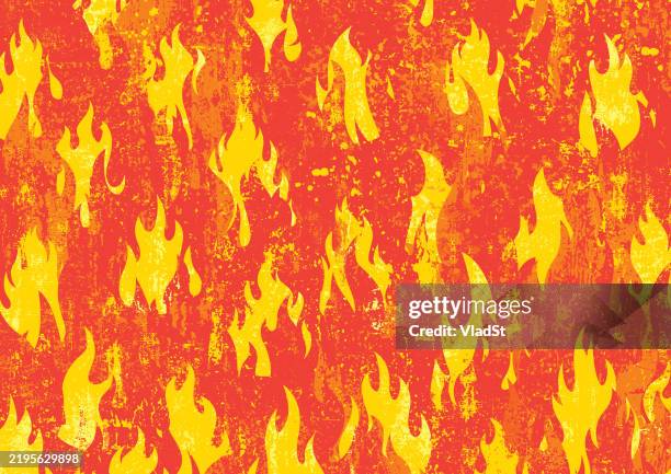 brennendes feuer muster flammen waldfeuer flammen hellfire grunge hintergrund - brennbar stock-grafiken, -clipart, -cartoons und -symbole