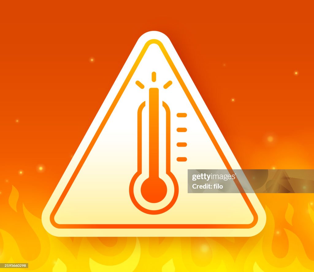 Hot Simbole Hot Warm Temperatures Thermometer Symbol High-Res Vector Graphic ...
