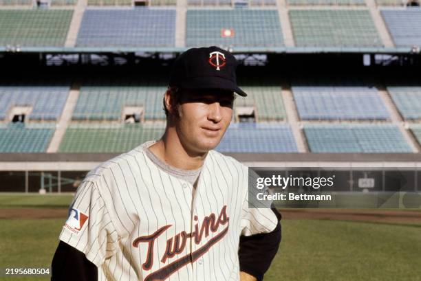 American baseball pitcher Dave Boswell , of the Minnesota Twins, pictured at Metropolitan Stadium in Minneapolis, Minnesota, September 1969.