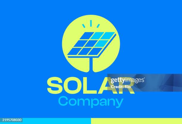 Solar Symbol Graphical Solar Power Solar Panel Green Power Company Symbol Design Element High ...