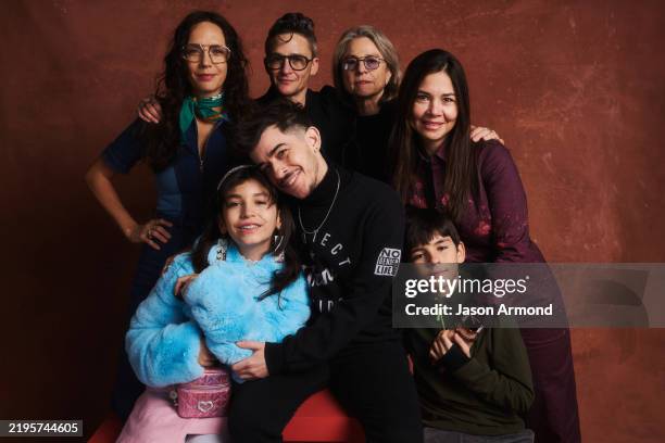 Clockwise from top left Paola Mendoza, Sam Feder, Amy Scholder, Maria, Pau, Chase Strangio and Mila of 'Heightened Scrutiny' are photographed for Los...