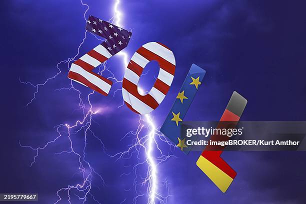symbolic image, free trade, usa, donald trump, impending tariff, punitive tariff, presidential decrees, multilateral negotiation, germany, eu european union, china, economic areas, capitalism, communism, treaties, conventions, nation states, agreements, i - international law stock illustrations