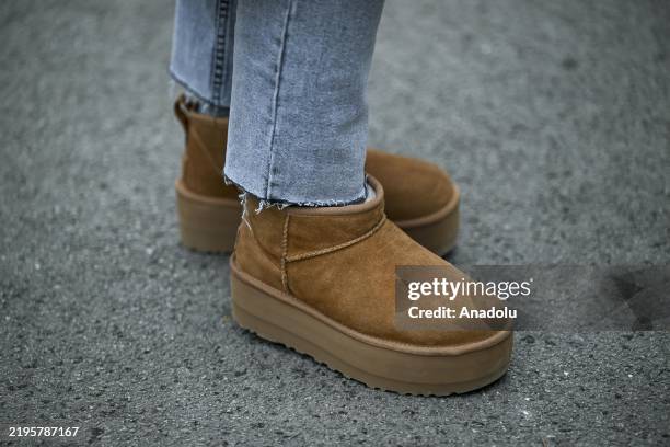 Boots are seen in Ankara, Turkiye on January 28, 2024.
