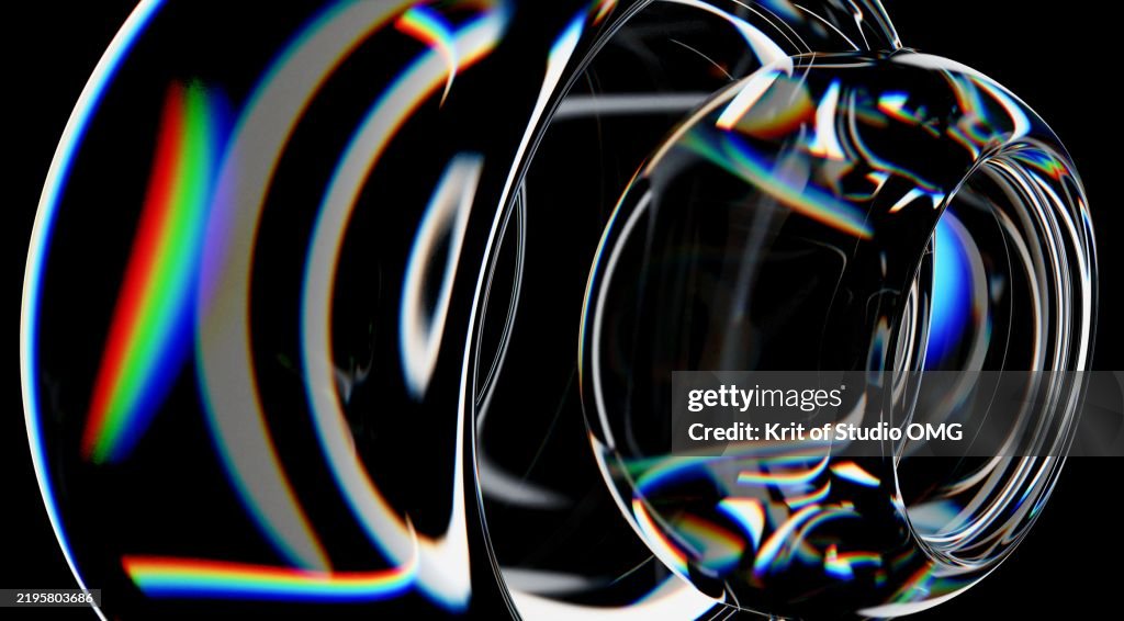 Translucent Image Modern Modern Transparent Glass Design With Iridescent Details High-Res Stock ...