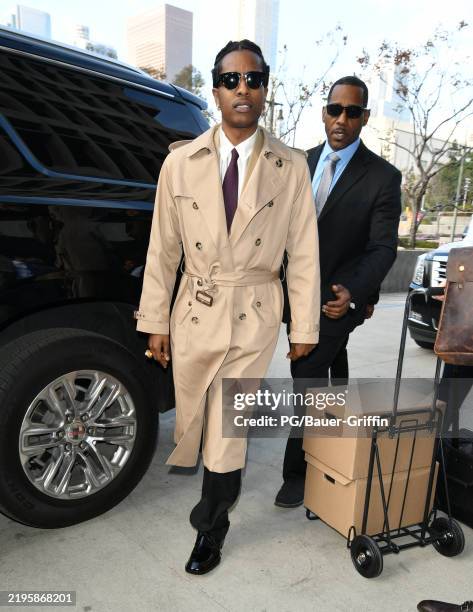 Rakim Mayers, better known as A$AP Rocky, arrives at the Clara Shortridge Foltz Criminal Justice Center on January 28, 2025 in Los Angeles,...