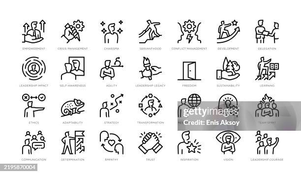 illustrations, cliparts, dessins animés et icônes de icônes de leadership et de gestion - impact