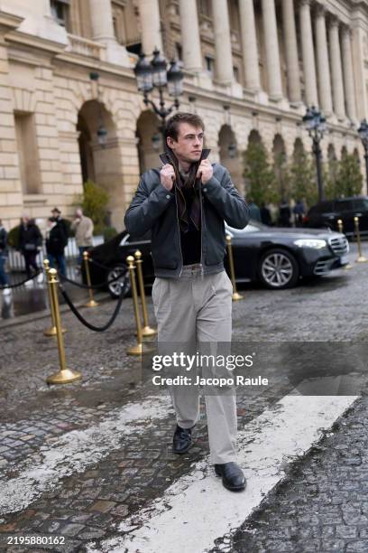 Ben Radcliffe is seen during the Menswear Fall-Winter 2025/2026 as part of Paris Fashion Week on January 25, 2025 in Paris, France.