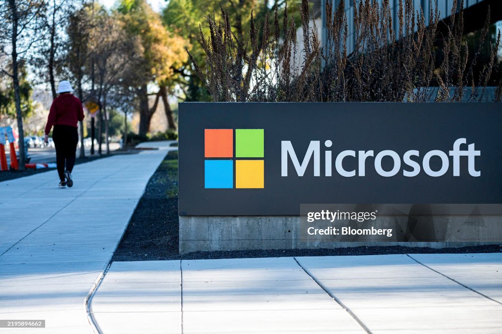 Microsoft Figure Signage outside the Microsoft campus in Mountain View, California ...