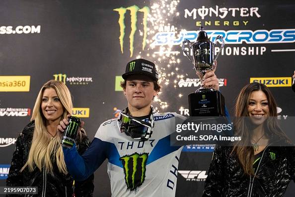 Hayden Deegan wins the 250 class of competition. The 2025 Supercross ...