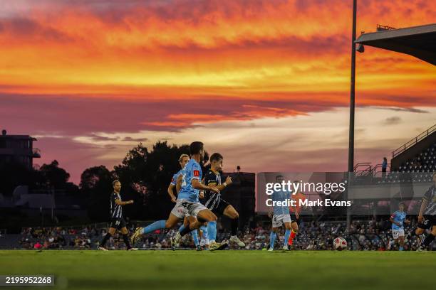 General view during the round 16 A-League Men match between Macarthur FC and Melbourne City at Campbelltown Stadium, on January 25 in Sydney,...