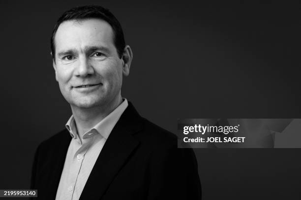 Alexandre Ricard, Chairman and CEO of French spirits and wine company Pernod-Ricard, poses during a photo session at the Pernod-Ricard headquarters...
