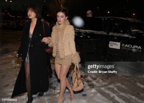 Katarina Zhu and Rachel Sennott attend the 2025 Sundance Film Festival on January 25, 2025 in Park City, Utah.