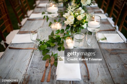 Rustic table setting at event Rustic table setting at event