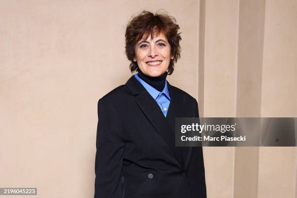 Ines de la Fressange attends the Jacquemus Menswear Fall-Winter 2025/2026 show as part of Paris Fashion Week on January 26, 2025 in Paris, France.