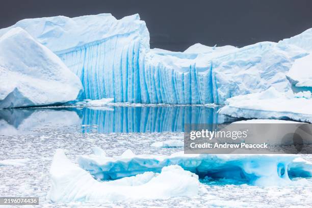 eisberglandschaft in der antarktis. - packeis stock-fotos und bilder