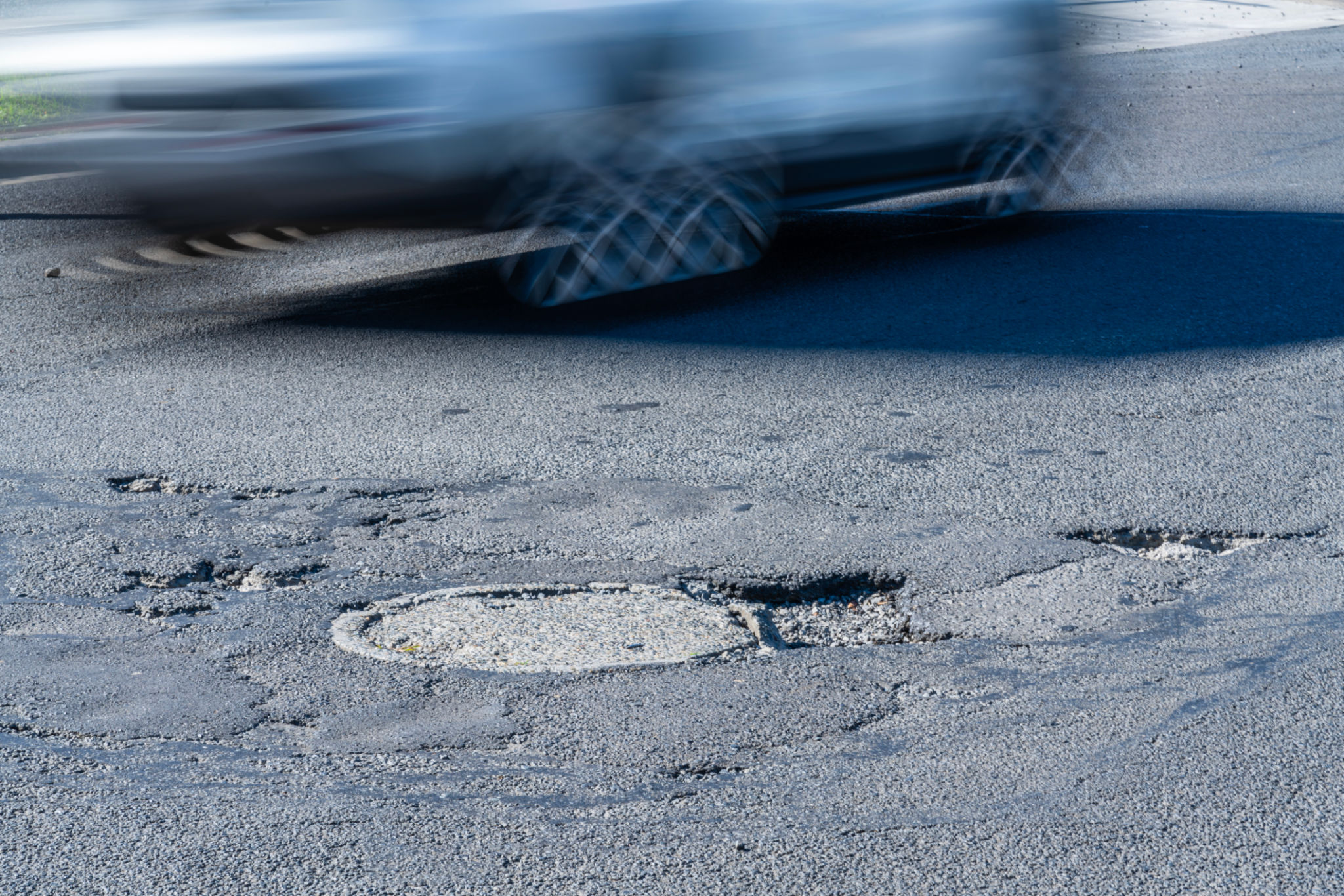 pothole road