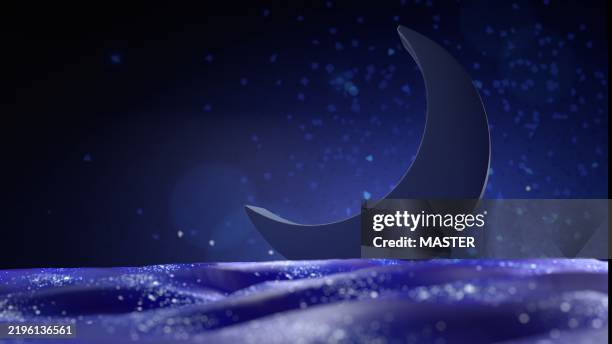 ramadan kareem moon crescent illustration template - ramadan kareem stock pictures, royalty-free photos & images