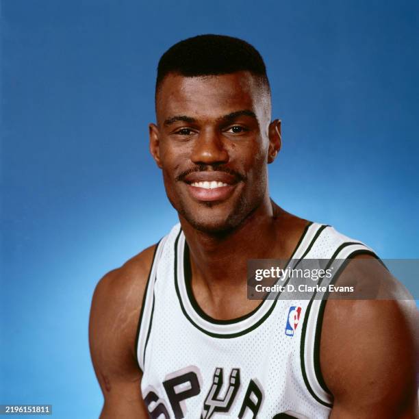 David Robinson of the San Antonio Spurs poses for a portrait during media day October 3, 1996 in San Antonio, Texas. NOTE TO USER: User expressly...