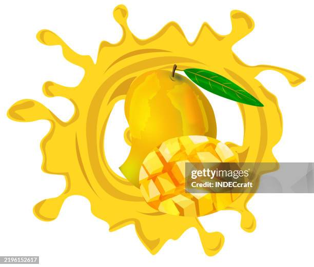 mango juice splash - mango shake stock illustrations