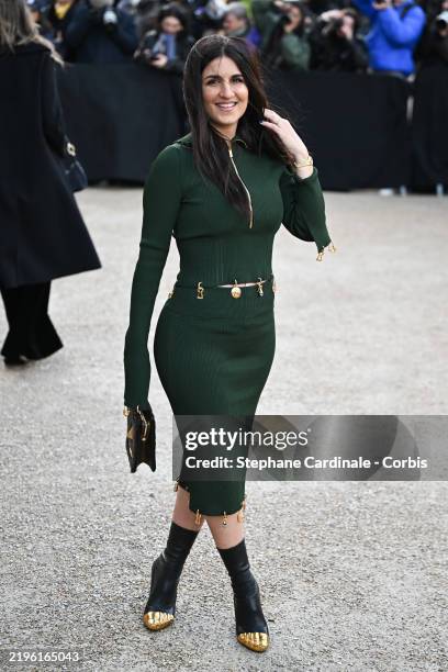 Géraldine Nakache attends the Schiaparelli Haute Couture Spring-Summer 2025 show as part of Paris Fashion Week on January 27, 2025 in Paris, France.