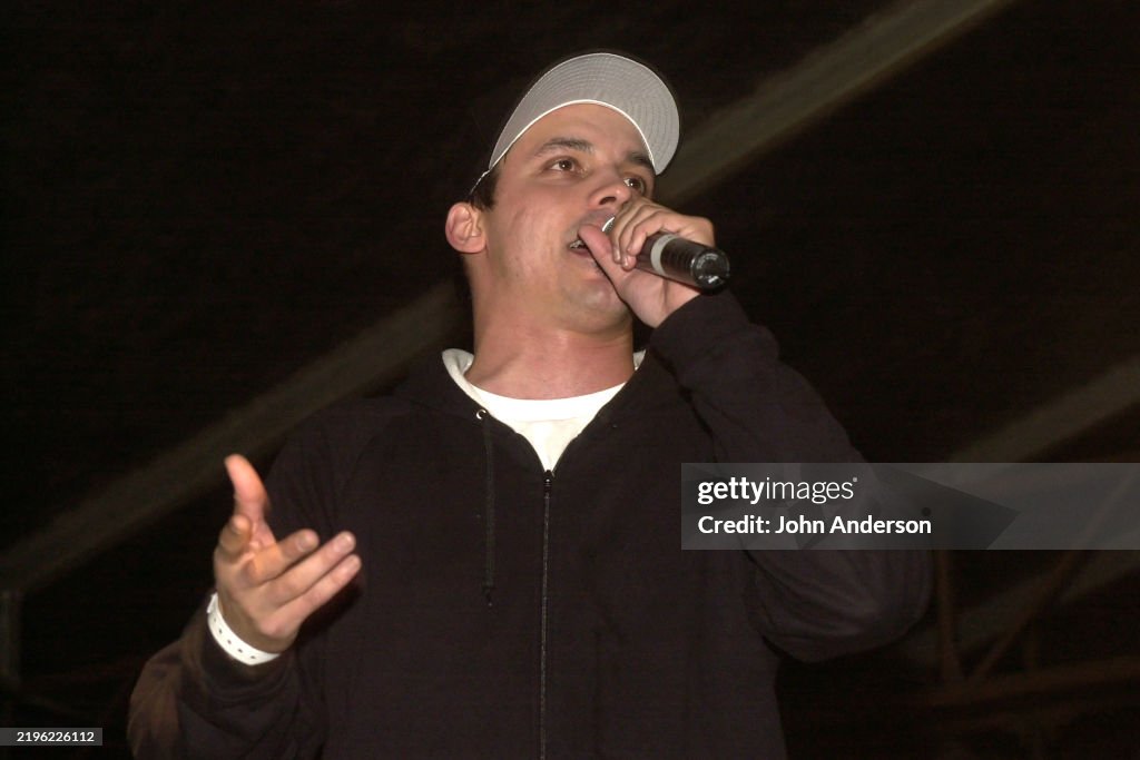 American rapper Slug , of the duo Atmosphere, performs onstage at Fun ...
