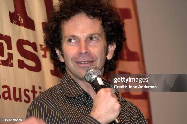 American film director & screenwriter Charlie Kaufman speaks, during a 'Synecdoche, New York' Q&A session, after an Austin Film Festival screening at...