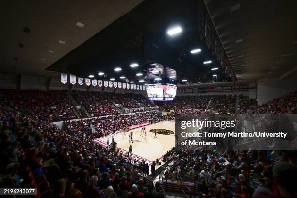 Dahlberg Arena is pictured during a game between the Montana State Bobcats and the Montana Grizzlies on January 25, 2025 in Missoula, Montana.