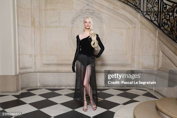 Anya Taylor-Joy attends the Christian Dior Haute Couture Spring-Summer 2025 show as part of Paris Fashion Week on January 27, 2025 in Paris, France.