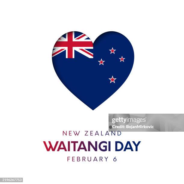 waitangi day, new zealand day card, poster,february 6. vector - waitangi day stock illustrations