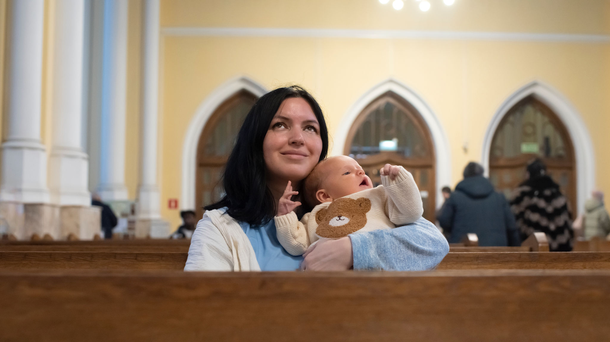 family at church