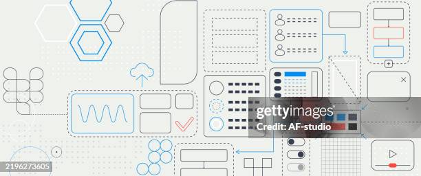 app design background - ux ui design stock illustrations