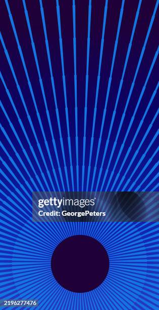 vertical abstract background. concentric circles and light beams. - vertical stripes stock illustrations