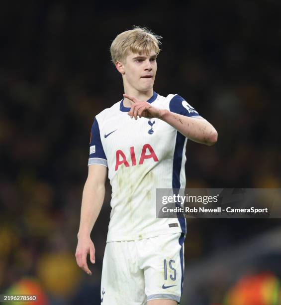 Tottenham Hotspur's Lucas Bergvall during the UEFA Europa League