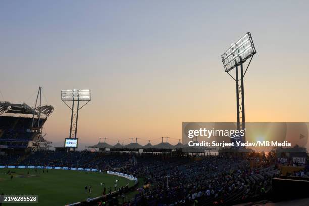 General view of stadium during the India and England - 4th T20I match at Maharashtra Cricket Association Stadium on January 31, 2025 in Pune, India.