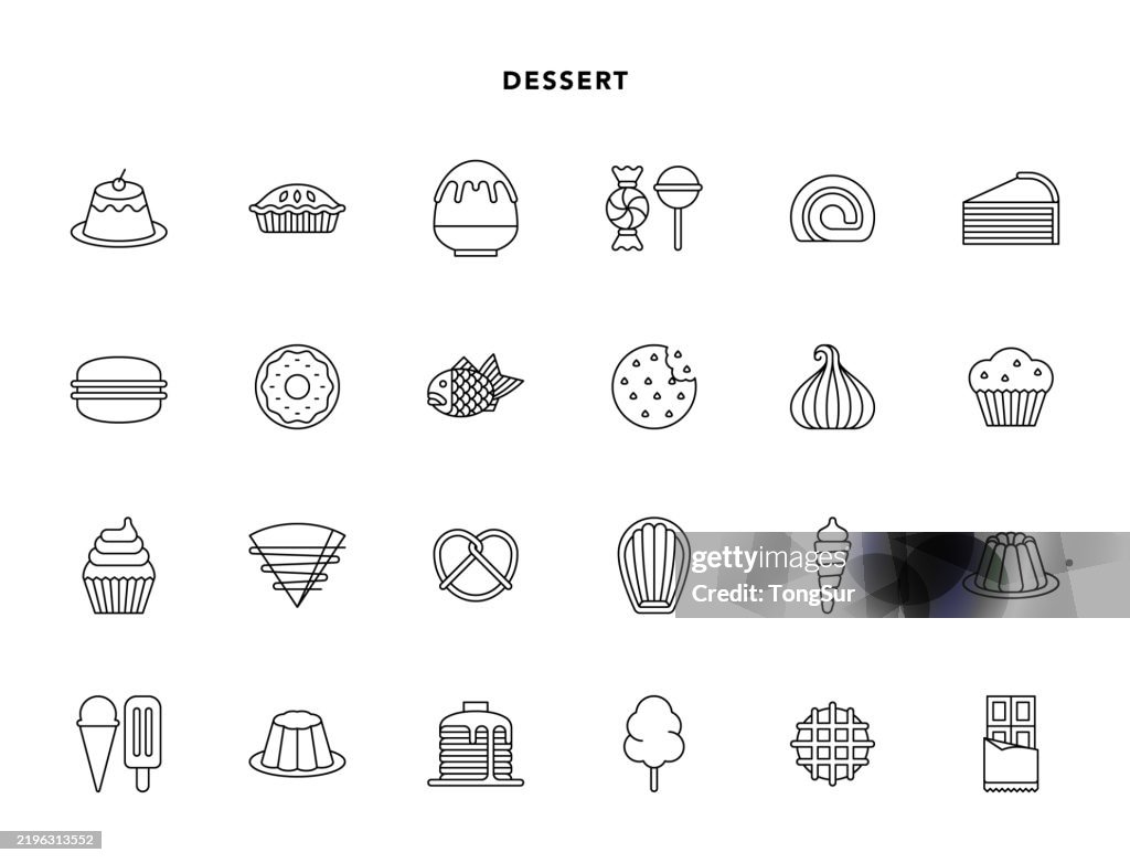 Dessert - Liniensymbole