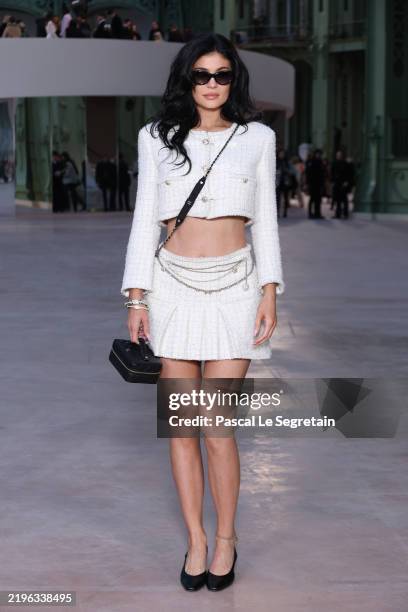 Kylie Jenner attends the Chanel Haute Couture Spring-Summer 2025 show as part of Paris Fashion Week on January 28, 2025 in Paris, France.
