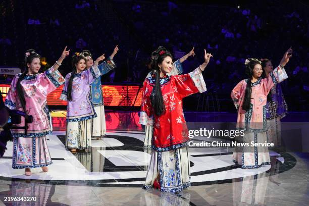 Performance is staged to celebrate the Chinese New Year during the 2024-2025 NBA regular season game between the Brooklyn Nets and the Sacramento...