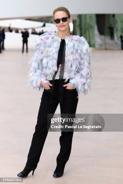 Vanessa Paradis attends the Chanel Haute Couture Spring-Summer 2025 show as part of Paris Fashion Week on January 28, 2025 in Paris, France.
