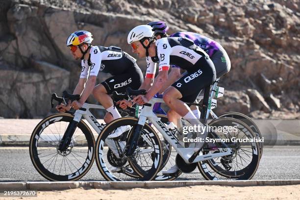 Tom Pidcock of The United Kingdom, Nickolas Zukowsky of Canada and Q36.5 Pro Cycling Team compete during the 5th AlUla Tour 2025, Stage 1 a 142,7 km...