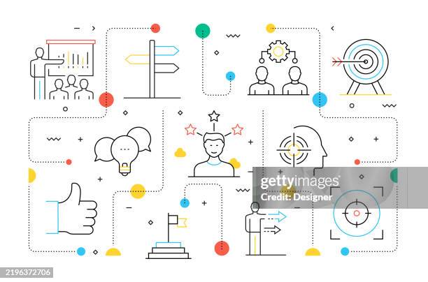 mentoring and coaching related vector illustration. training, mentor, employee, support, education, guidance, knowledge - continuous-learning-icon stock illustrations