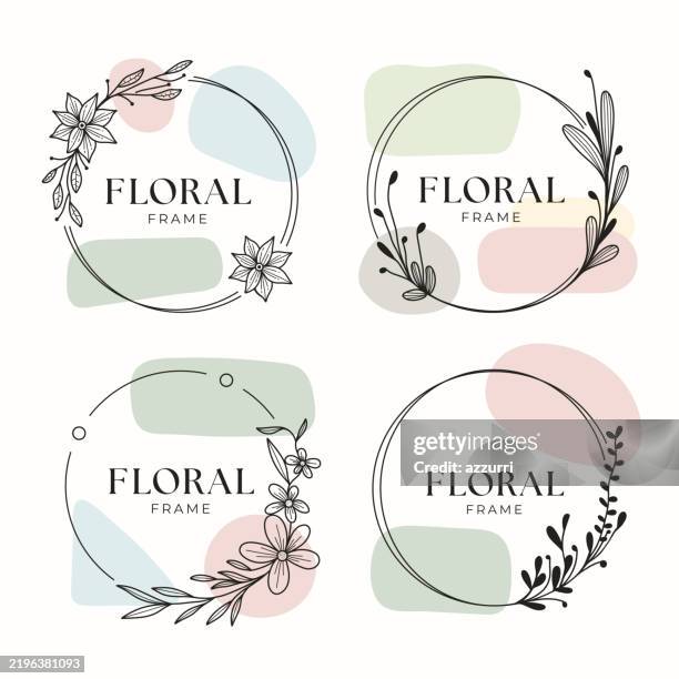 Decorative Vector Floral Frames High-Res Vector Graphic - Getty Images